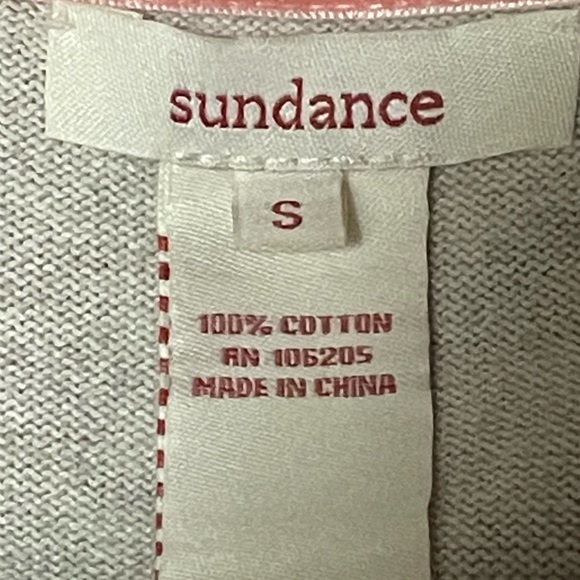 Sundance Button Up Cardigan Knit Cotton Geometric Paisley Floral Small - Picture 7 of 7